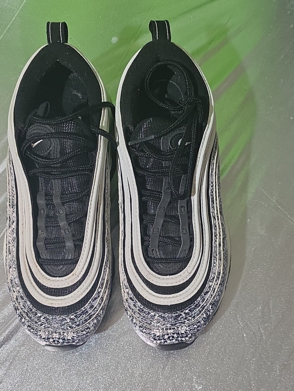 Nike Black and White Layered Running Sneakers